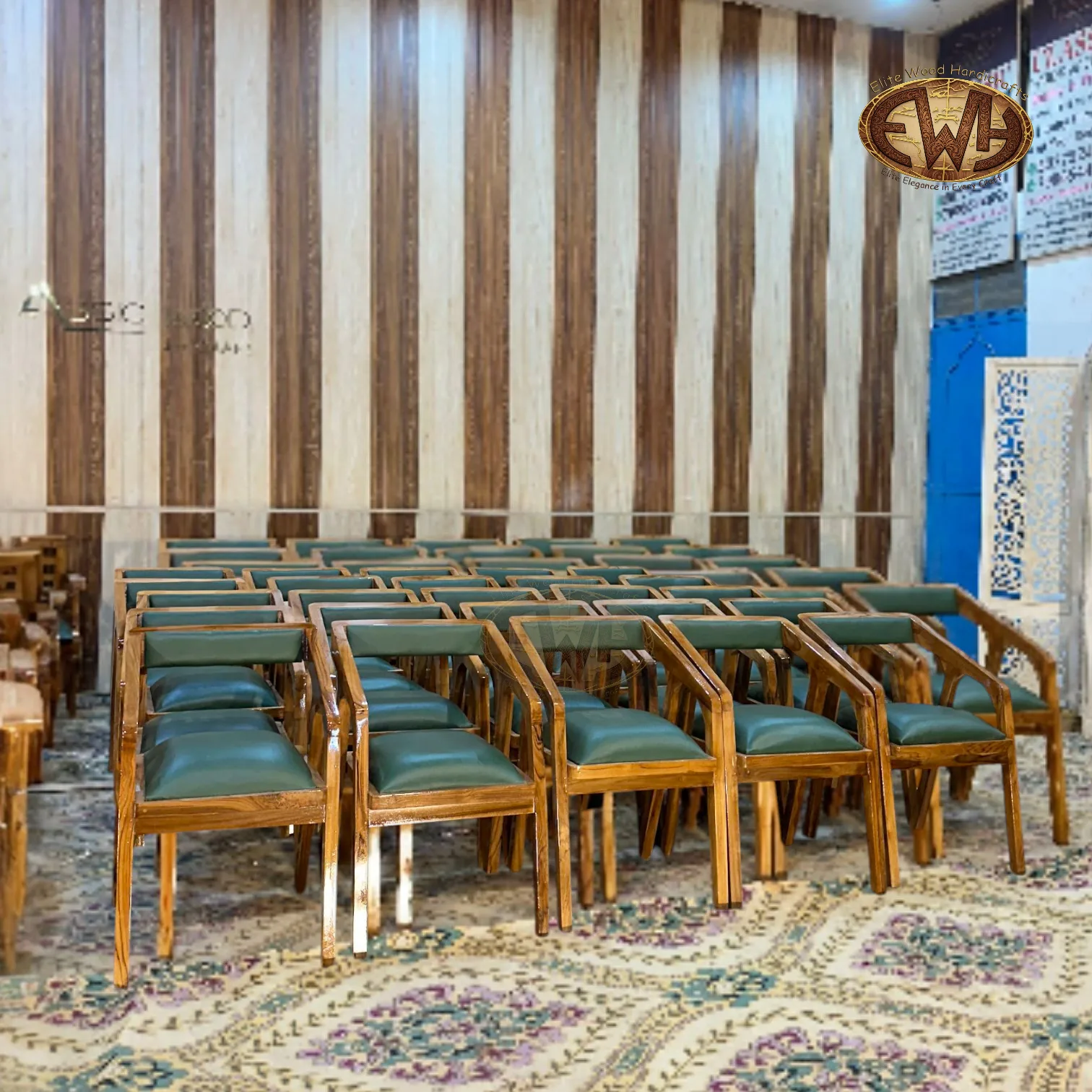 Modern Wooden Arm Chair for Home, Restaurant and Cafe